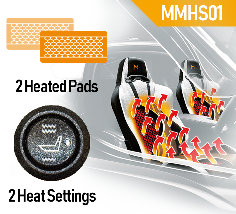 Carbon Fibre Heated Seats - 2 Pad & 2 Setting Switch – Motormax